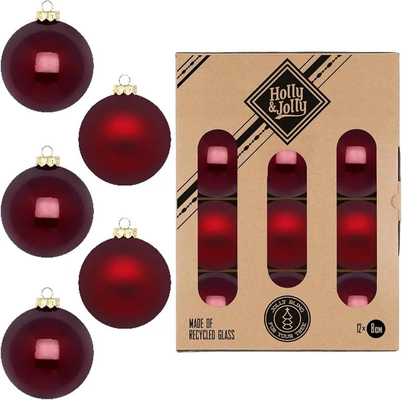 Marke: Holly & Jolly Holly & Jolly - Weihnachtskugeln Smooth Port, 12 Stück — Weihnachtsdeko