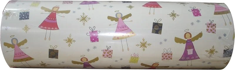 Woerner Geschenkpapier Weihnachten Engel Rolle 250m x 50cm — Geschenkverpackung