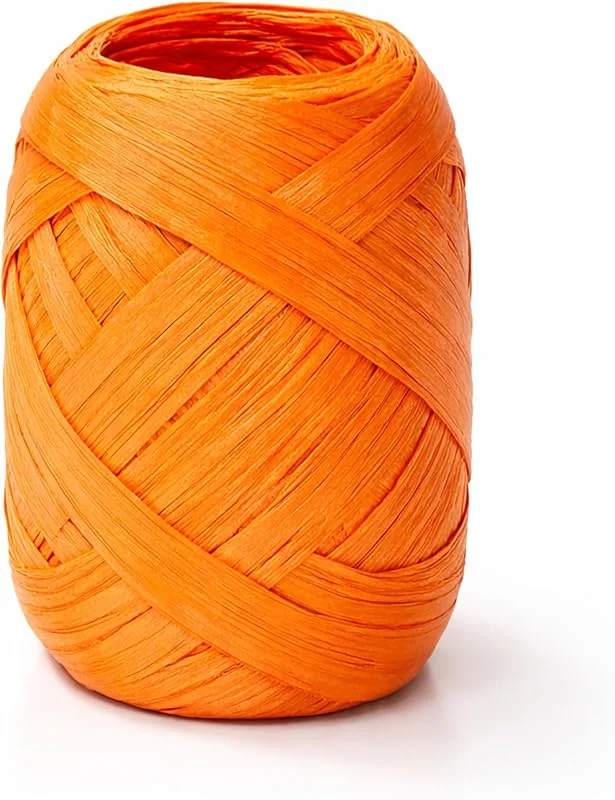 Besuche den Creativery-Store Papierband Raffiabast 20m Geschenkband Raffia Papier Schnur für Craft Verpackung - Bastband Papiergarn zum Binden Verzieren - Bänder für Bastelarbeiten Geschenke Dekorationen - Orange — Geschenkverpackung