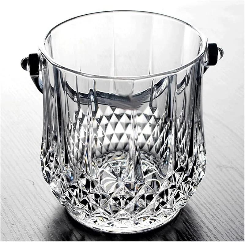 Marke: Lijiaxiuyc-101 eiskübel Transparenter Weinkübel, runder Getränkebehälter mit Griffen, tragbarer Bierflaschen-Getränkekühler, Champagnerkühler for Party, Bar, Zuhause, 1 l sektkübel — Küche & Haushalt
