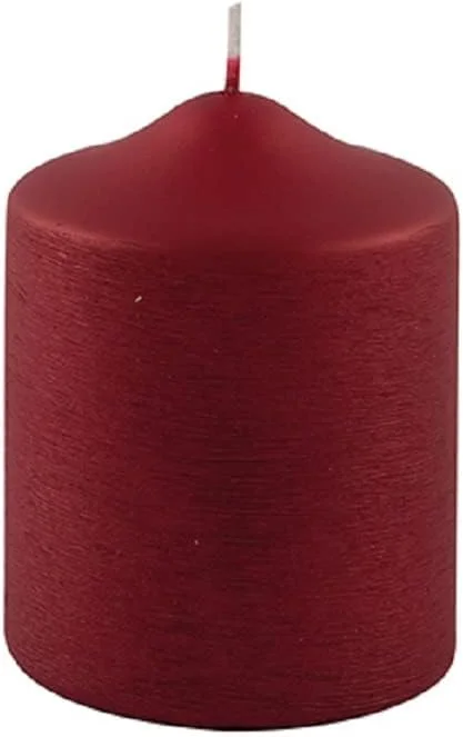 Besuche den Fink-Store Fink Kerze, gebürstet metallic Stumpenkerze, Paraffin, rot, 8 cm x 8 cm x 10 cm, unparfümiert — Advent und Tisch