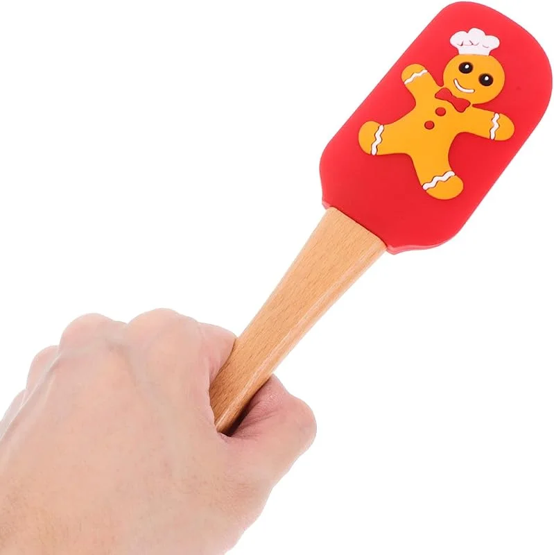 Marke: BESTOYARD Silikon Creme Glätter 4 Stück mit Holzgriff, Weihnachten Geschenkideen — Weihnachtskueche