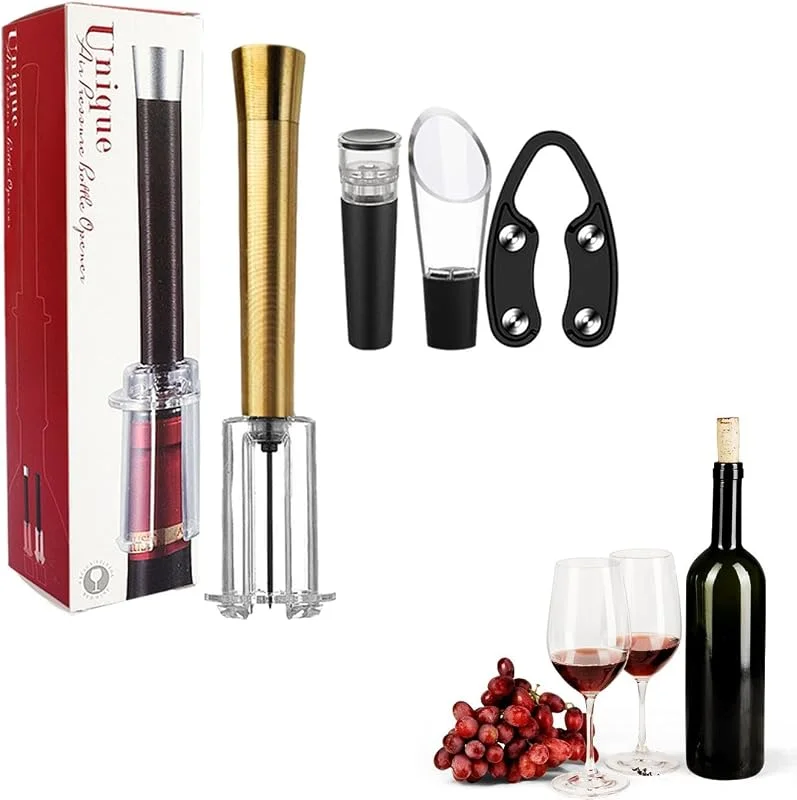 Marke: Generisch Rotwein-Flaschenöffner-Set, Weinöffner-Set Manueller Weinflaschenöffner — Wein und Festtafel