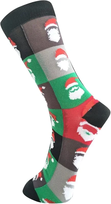 Marke: Generisch Generisch Weihnachtliche -Baumwollsocken für Damen Herren mit Präsentationstasche Multicolor-Muster Bequeme Freizeit-Strümpfe im 2er-Pack Geschenkset für Festtage — Weihnachtsdeko