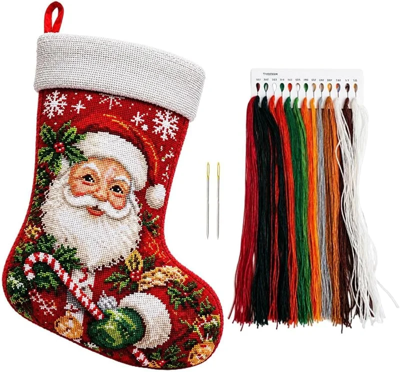 Marke: Générique Stickset Weihnachtsstrumpf Strümpfe Weihnachten Stickerei Handarbeit — Weihnachtsdeko
