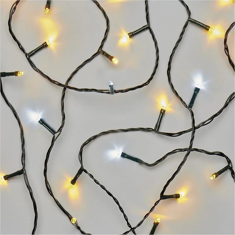 Besuche den EMOS-Store EMOS Connect System 10m Lichterkette Standard, Weihnachtslichterkette 80 LEDs Warmweiß, 20 LEDs Kaltweiß, Erweiterungsteil C (ohne Verbindungskabel und Adapter), IP44 für Innen und Außen, Lichteffekt — Weihnachtsbeleuchtung