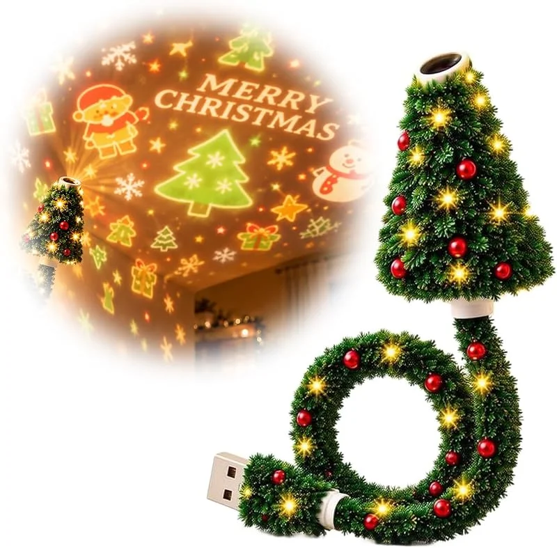 Marke: Oniissy USB Weihnachts Projektor mit 6 Motivszenen Weihnachts-Projektionslampe — Weihnachtsbeleuchtung