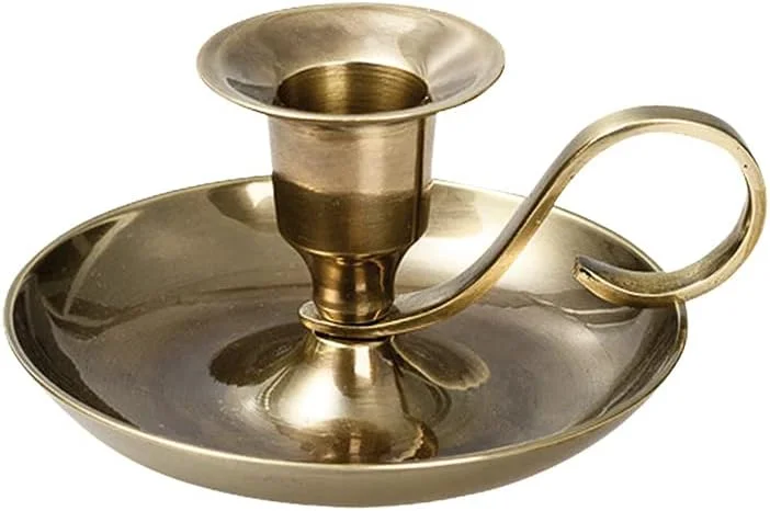 Besuche den NKlaus-Store NKlaus Handleuchter Klassik Messing Gold antik, für Kerzen Ø 2–2, 2 cm — Kerzenlicht Abendessen