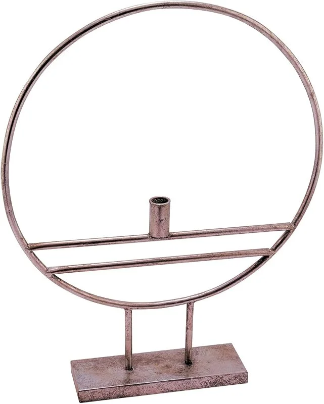 Besuche den Spetebo-Store XL Alu Kerzenständer Ring Silber - 56 x 45 cm — Advent und Tisch