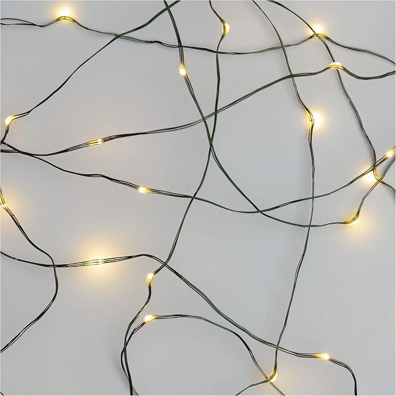 Besuche den EMOS-Store EMOS Nano-Lichterkette warmweiß für Innen und Außen (IP44), 7, 5m lange LED-Weihnachtslichterkette NANO für Partys, Weihnachten, 6 Stunden Timer Funktion, Netzteil und Transformator, grünes Kabel — Weihnachtsbeleuchtung