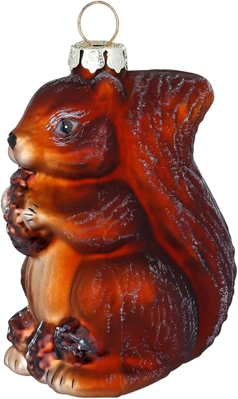Marke: Holly & Jolly Holly & Jolly - Weihnachtskugel Eichhörnchen, ca. 8 cm — Weihnachtsdeko