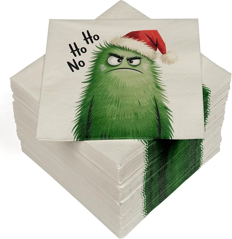 Besuche den Heku-Store HEKU 100 Weihnachts-Servietten, 3-lagig, 33x33cm, "X-mas Monster" I Saugstark I Festliches Motiv I Ideal für Weihnachten und Advent — Advent und Tisch
