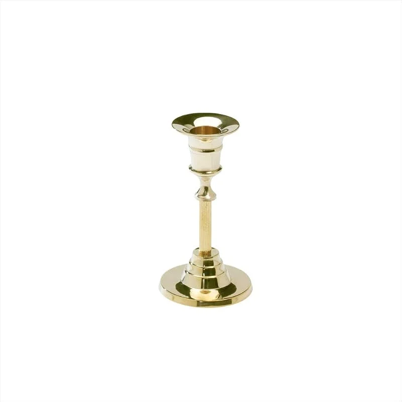 Besuche den NKlaus-Store NKlaus Kerzenleuchter 12cm hoch, Messing, Gold glänzend, Ø 2cm — Kerzenlicht Abendessen