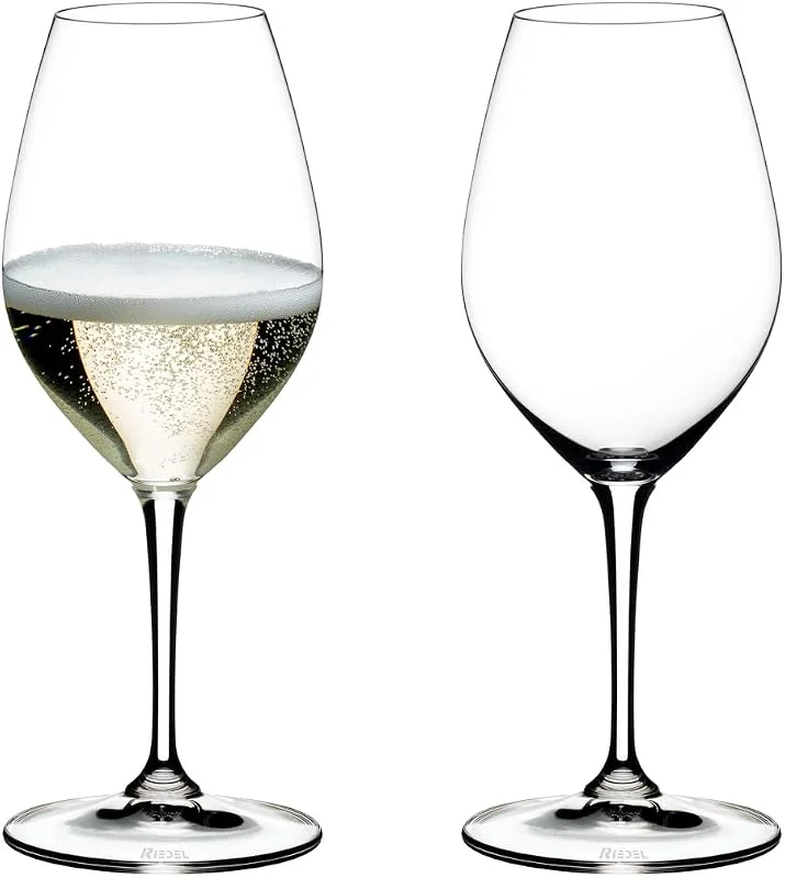 RIEDEL Vinum Champagner Weinglas - 2er Set, Karaffe, Kristallglas, Spülmaschinenfest - 6416, 58 — Wein und Festtafel