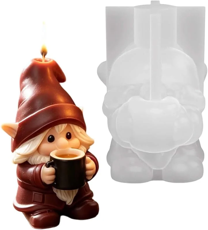 Marke: Generisch Weihnachtsmann-Kerzenformen, wiederverwendbar, 3D, handgefertigte — Weihnachtskueche