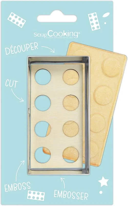 Besuche den ScrapCooking-Store ScrapCooking – Set Ausstechform + Prägewerkzeug aus Ziegelholz – Ausstechform aus Edelstahl für Kekse im Relief – Form Zubehör zum Backen, Sandgestrahlt, Spiel zum Bauen von Kuchen – 2096 — Weihnachtskueche