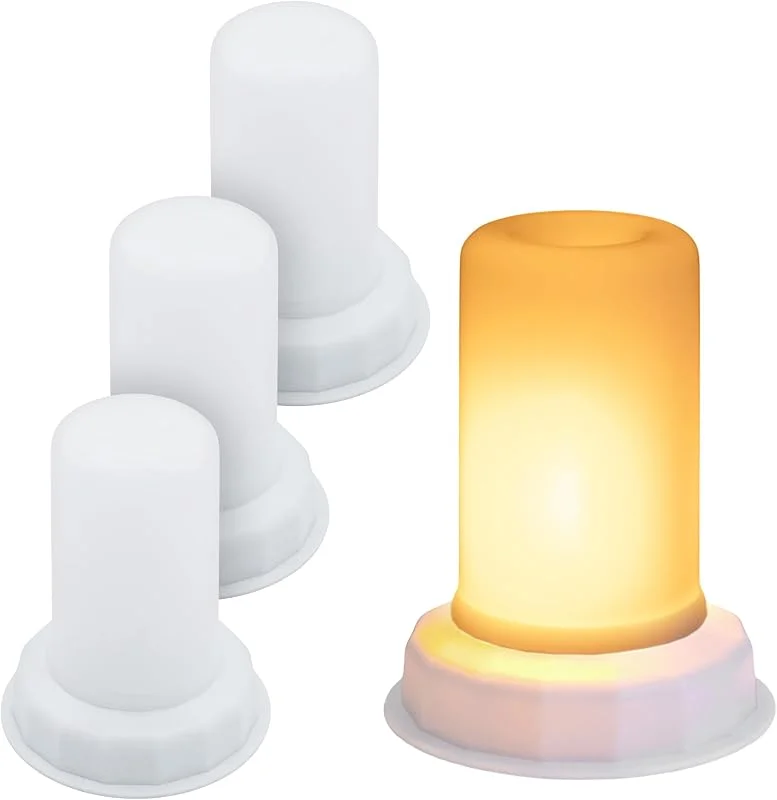 Besuche den Spetebo-Store LED Flammenlicht warm weiß mit Flacker Effekt und Timer - 4er Set - Kerzenlicht mit Flammeneffekt 10 x7 cm Batterie betrieben - Weihnachten Deko Beleuchtung Stimmungslicht für Laterne Windlicht — Advent und Tisch