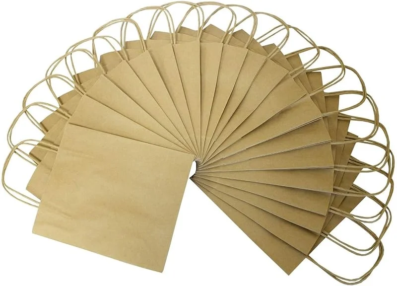 Besuche den folia-Store folia 21210 - Papiertüten aus Kraftpapier, Geschenktüten, 20 Stück, ca. 12 x 5, 5 x 15 cm, natur - zum Basteln, Verzieren und Verschenken — Geschenkverpackung