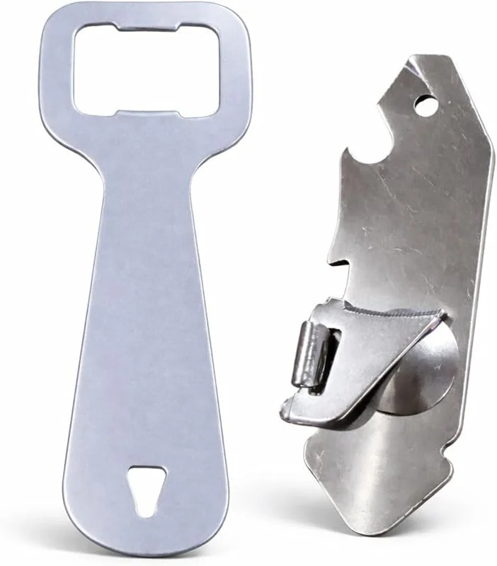 Marke: PARENCE PARENCE - Flaschenöffner-Set - 8cm & 10, 5cm, solide und praktisch - Verstärkter Edelstahl - Dosenöffner und Flaschenöffner, Mehrzweckdose, Gris — Wein und Festtafel