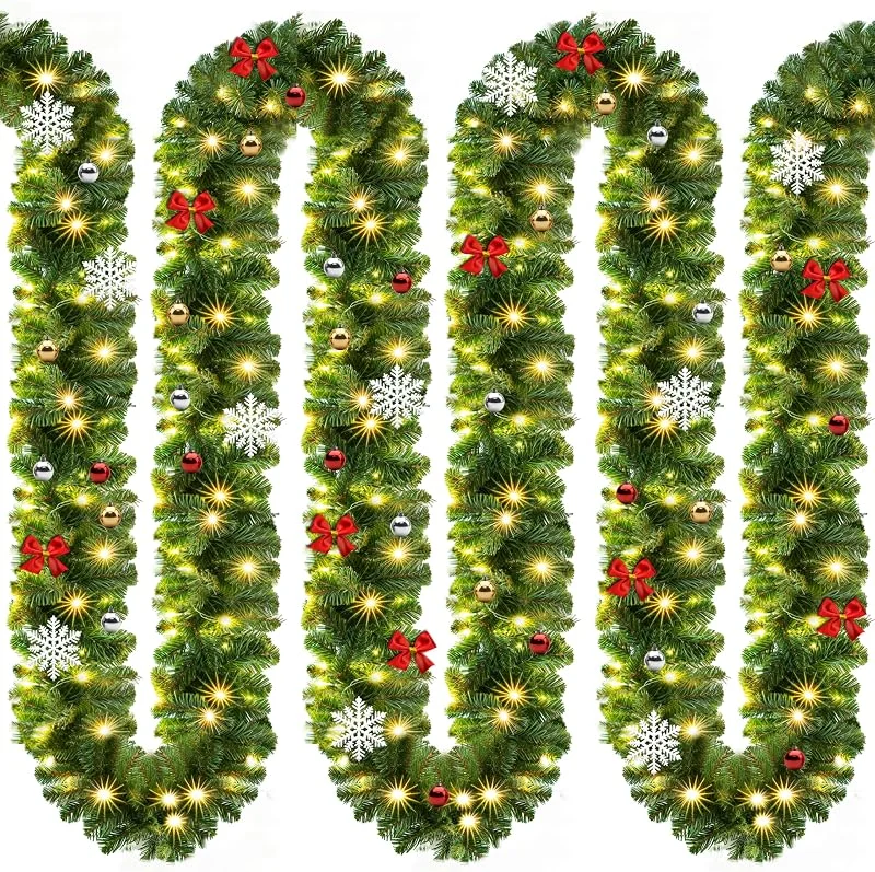 Besuche den CASARIA-Store CASARIA Weihnachtsgirlande mit Beleuchtung Deko 10m 160 LEDs — Weihnachtsdeko