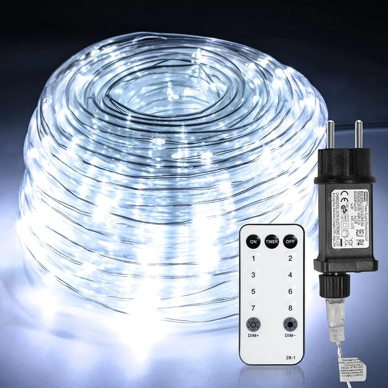 Besuche den Ansobea-Store Lichterschlauch Aussen 30M 300LEDs, Lichtschlauch Außen Innen 8 Modi Lichtschlauch für Weihnachten, Party. lichterschlauch mit Fernsteuerung. Wasserdicht Außenlichterkette-Weiß — Weihnachtsbeleuchtung