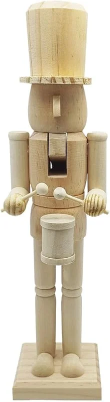 Marke: Generisch Nussknacker Figur Holz Zum Bemalen 38 Cm – DIY Basteln Weihnachtsdeko Für