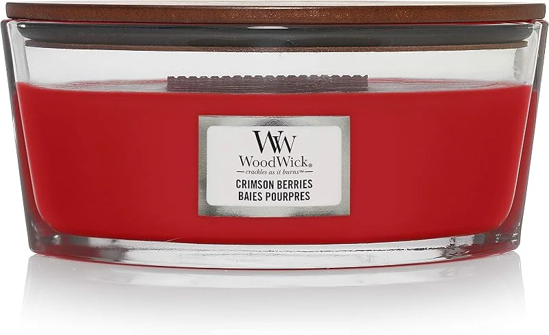 Besuche den WoodWick-Store WoodWick Ellipse Duftkerze, Crimson Berries, mit knisterndem Docht, Brenndauer: bis zu 50 Stunden — Kerzenlicht Abendessen