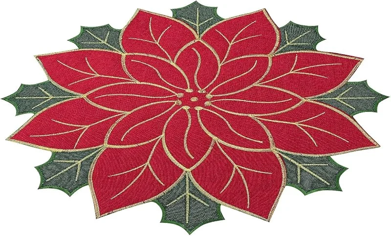 Marke: BESTOYARD BESTOYARD Weihnachts Tischset aus Satin in Rot für Zuhause und Festdeko — Advent und Tisch