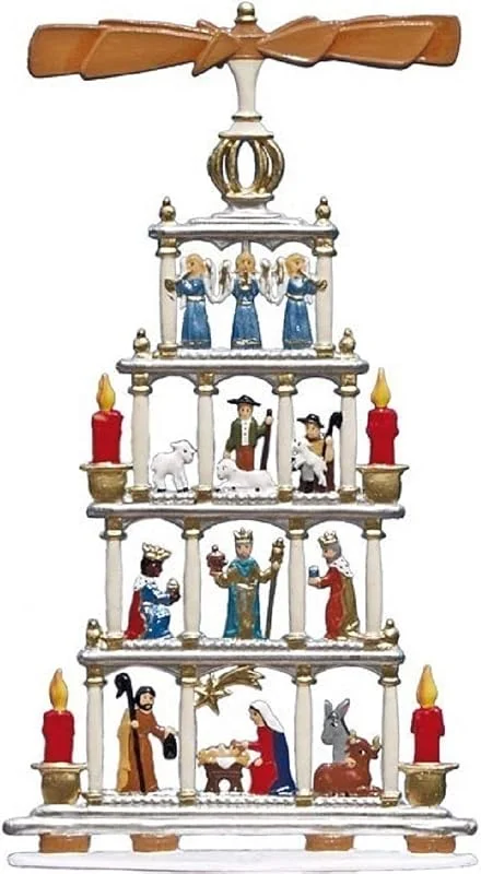 Marke: Wilhelm Schweizer Zinnfigur Weihnachtspyramide, ca. 7, 5 x 13, 2 cm, Mehrfarbig, Weihnachtspyramide — Weihnachtsdeko