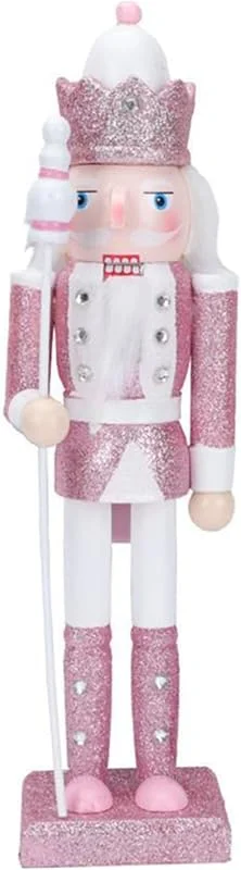 Marke: Pesoncarl Weihnachtsschmuck, Nussknacker, Weihnachtsdekoration, 30, 5 cm großer Soldat, Nussknacker-Figur aus Holz, glitzernde Puppe, Ornament für Weihnachten, Tischpuppe, Party, Stil 1 — Küche & Haushalt