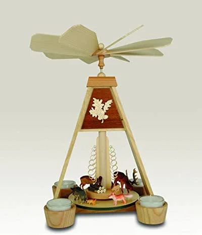 Besuche den Rudolphs Schatzkiste-Store Rudolphs Schatzkiste Pyramide Waldtiere bunt mit Teelichter HxBxT 32x22x25, 5cm NEU Weihnachtspyramide Tischpyramide Tischdekoration Kerze Dekoration Weihnachten Wärmespiel Lichter Figur Holz Seiffen — Weihnachtsdeko