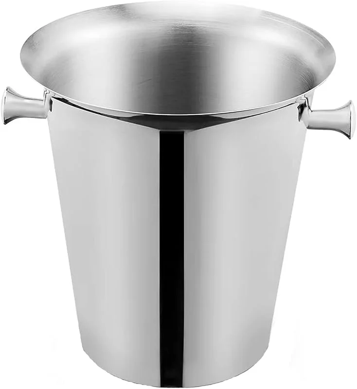 Marke: NexaGeniX sektkübel Eiskübel aus Edelstahlmaterial, glänzende und helle Eiskübel for Partys, 5-Liter-Champagnerkübel for Weihnachtsfeiern, Grillabende im Hinterhof, Verwendung in Bars im Freien eiskübel — Küche & Haushalt