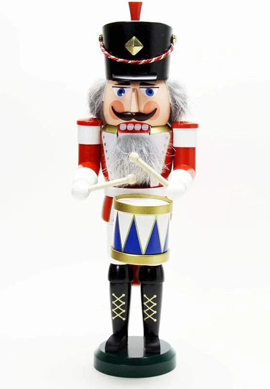Besuche den Seiffener Volkskunst-Store Seiffener Volkskunst Nussknacker "Trommler" rot ca. 39 cm, Erzgebirgskunst, Weihnachtsdeko, Nußknacker, Weihnachten, Holzmann, Holzfigur