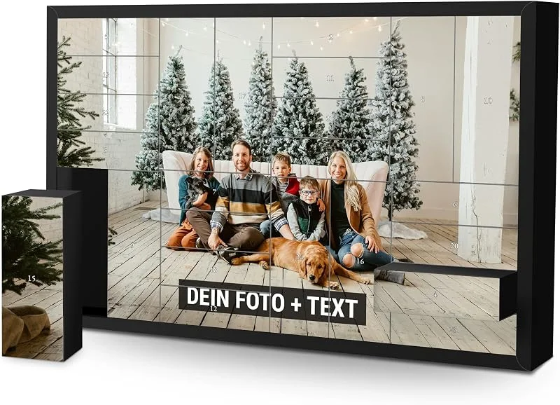 Besuche den printplanet-Store printplanet - Schachtel-Adventskalender zum Befüllen mit eigenem Foto + Text Bedruckt - 2026 — Advent und Tisch