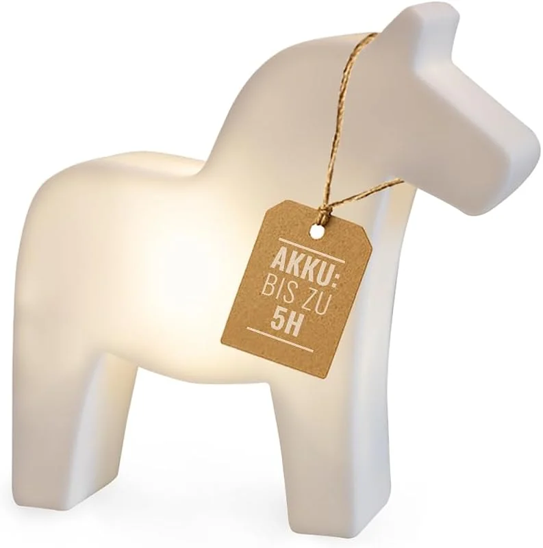 Besuche den 8 seasons-Store 8 seasons design LED Pferd Mini-Leuchte Shining Horse (Weiß) Micro - Dekolampe 12 cm - kabellos mit Akku & USB-C aufladbar - Tischdeko, Pferdelampe für Fensterbank, Kinderzimmer — Kerzenlicht Abendessen