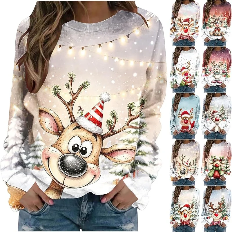 Marke: Generic Weihnachtspullover Damen Lustig Ugly Christmas Sweater Xmas Sweatshirt — Weihnachtsmode