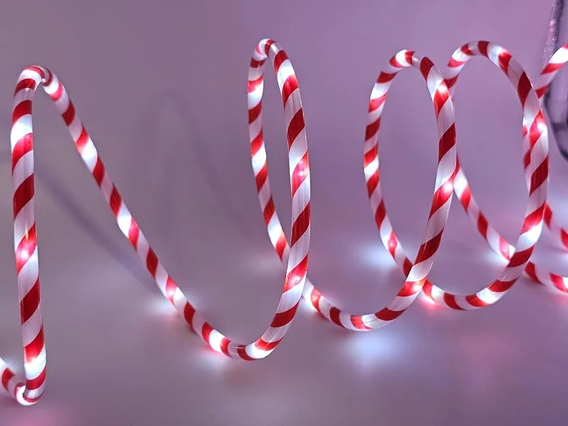 Besuche den Bambelaa!-Store Bambelaa! LED Lichterschlauch Zuckerstange Lichterkette außen Lichtschlauch Leuchtschlauch Weihnachten ca 6m rot weiß — Weihnachtsbeleuchtung