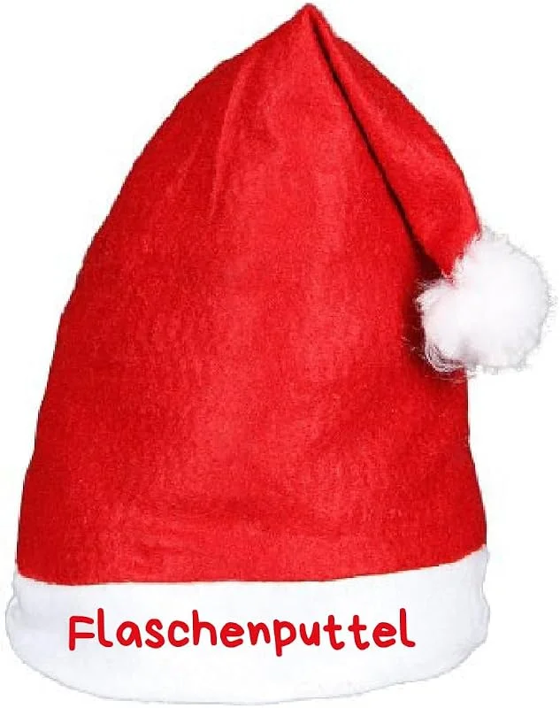 Marke: Santa Magix Weihnachtsmütze Nikolausmütze mit Spruch – Lustige Xmas Mütze rot mit Bommel – Witzige Nikolaus Party Mütze für Damen & Herren – Weihnachtsfeier Kostüm Zubehör Geschenkidee — Weihnachtsmode