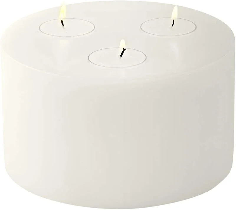 Besuche den EDZARD-Store EDZARD Teelichthalter Cornelius (H 9 cm, Ø 16 cm), weiß, Dauerkerze — Advent und Tisch
