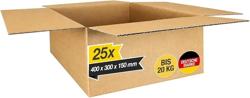 Marke: smiley pack smiley pack 25 Stück Faltkartons 400 x 300 x 150 mm braun — Geschenkverpackung