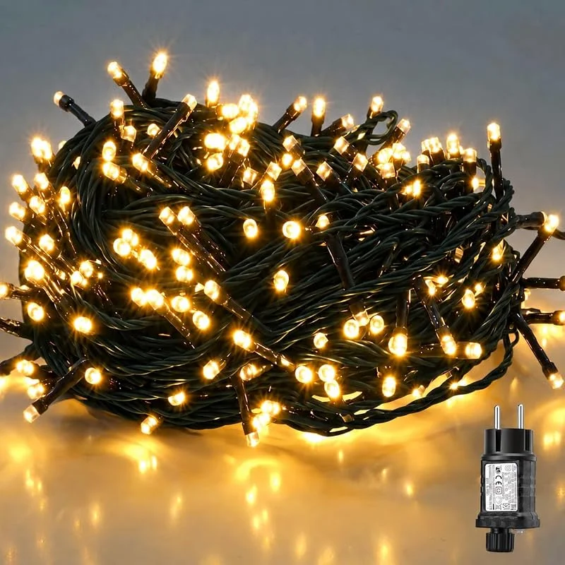 Besuche den SALCAR-Store SALCAR 10m 150er LED Lichterkette Weihnachten Außen mit Stecker, Warmweiß — Weihnachtsbeleuchtung
