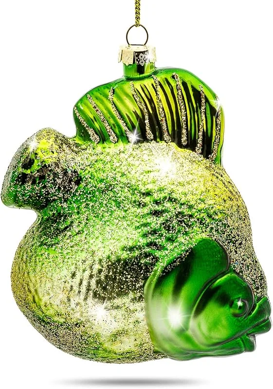 Besuche den SIKORA-Store SIKORA Fisch besondere Weihnachtskugel Glas Christbaumschmuck Deko Figur Weihnachten Anhänger Ornament - Trend Line - BS377 — Weihnachtsdeko