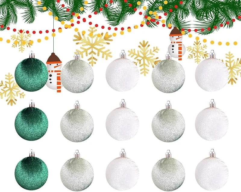 Marke: Generisch Weihnachtsbaumschmuck, 6 cm, Samt-Charm-Anhänger, Urlaubsdekoration — Weihnachtsdeko