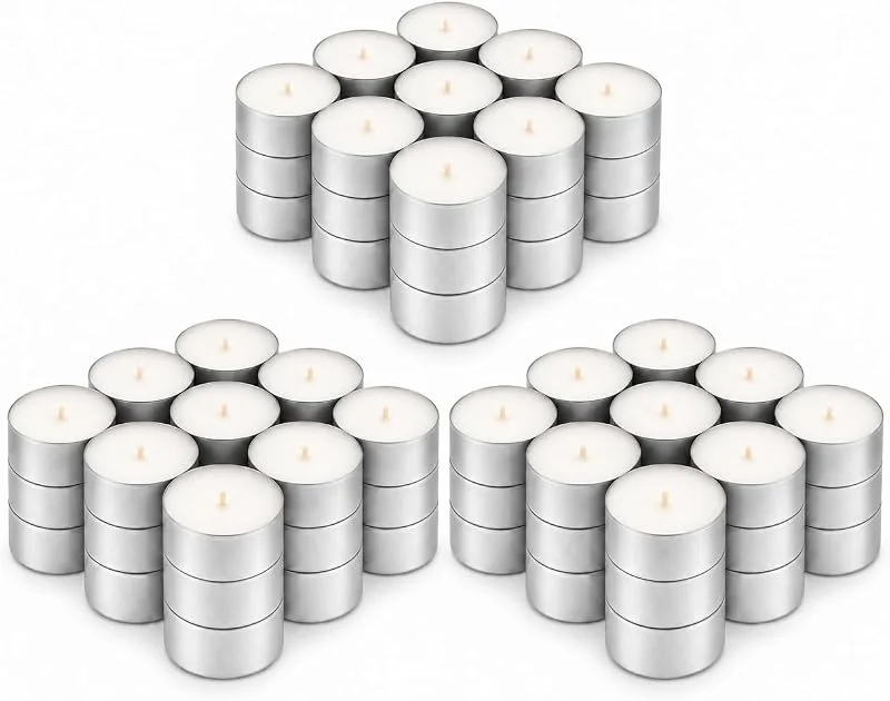 Marke: HLKauf HLKauf Teelichter 3x 36er Set, 8 Std, weiß ohne Duft - Großpackung Kerzen — Kerzenlicht Abendessen