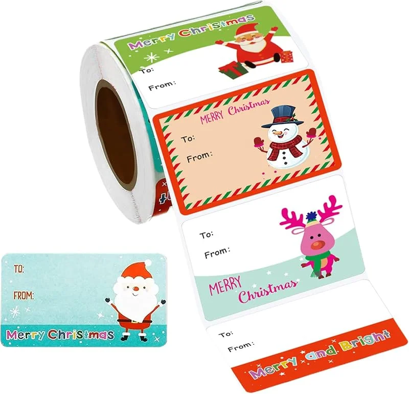 Marke: Genérico Weihnachtsaufkleber, Weihnachtsdekoration, selbstklebend, für, Basteln, Kinder, Erwachsene, Klassenzimmer, Büro, Zuhause, Geschenk, Verpackung — Geschenkverpackung