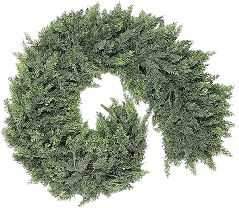 Marke: Generisch Tannengirlande, künstliche Zederngirlande, Weihnachtsdekoration, realistischer Kranz für Kamin, Innentreppe, Hochzeit, Party, Kaminsims, Außenbereich, Wandbaum, Urlaub
