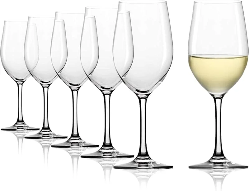 Besuche den Stölzle Lausitz-Store Stölzle Lausitz Weißweingläser Classic 6er-Set 370 ml – Weingläser ideal für schwere Weißweine & mittelschwere Rotweine – Eleganter Weißweinkelch aus Kristallglas – Spülmaschinenfest & Made in Germany — Wein und Festtafel