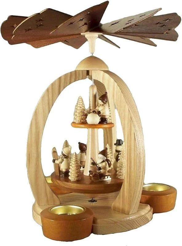 Besuche den Rudolphs Schatzkiste-Store Rudolphs Schatzkiste Tischpyramide Winterkinder Wald BxHxT 27x31x27cm NEU Holzpyramide Tischdekoration Dekoration Weihnachten Wärmespiel Lichter Figur Edelholz Seiffen Erzgebirge Holz Flügel Ker — Weihnachtsdeko