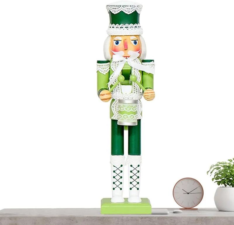 Marke: Generisch Nussknacker-Figur, 38, 1 cm, dekoratives Holz, handgefertigt, Sammlerstück — Weihnachtsdeko