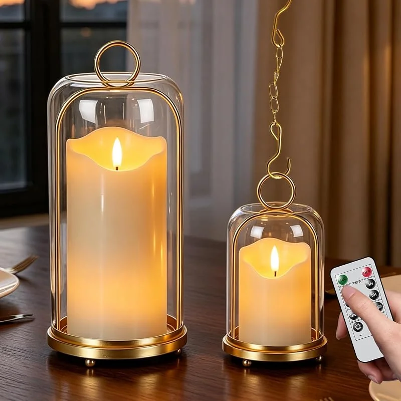 Marke: Wondise Wondise Kerzenhalter aus Messing, 27, 9 cm und 17, 8 cm — Weihnachtsbeleuchtung